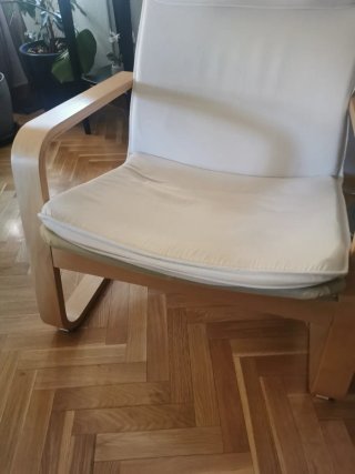 Sillón relax POÄNG IKEA madera beige