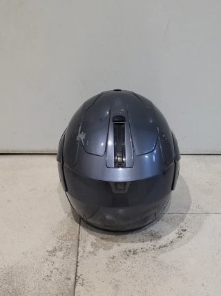 Casco de moto gris. HJC SY-MAX III.