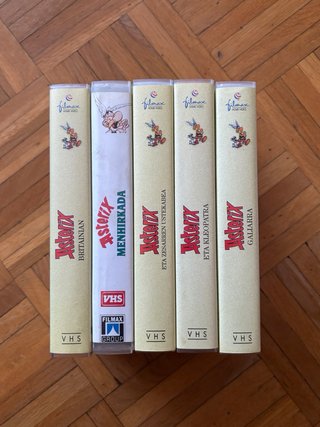 Lote 5 VHS Asterix y Obelix en euskera