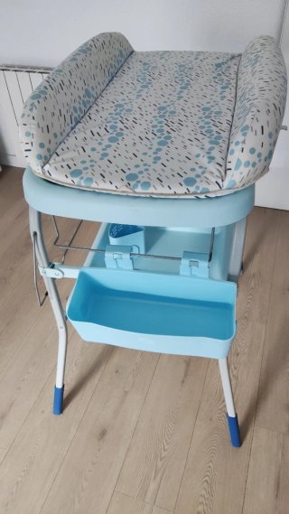 Cambiador bañera bebé azul