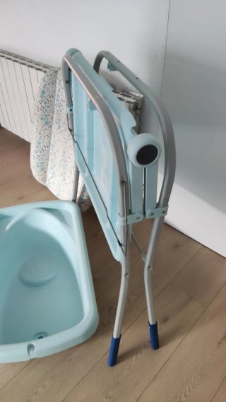 Cambiador bañera bebé azul