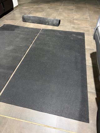 Suelo de goma para gimnasio