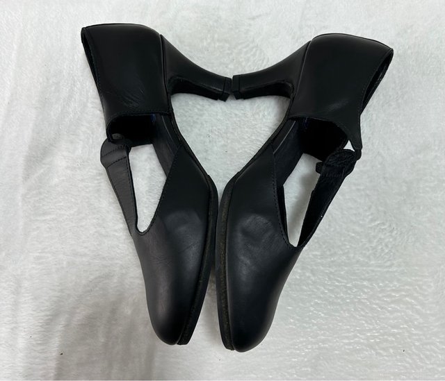 Zapatos baile piel negros tacón 37 nuevos