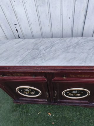 Mueble recibidor antiguo base mármol