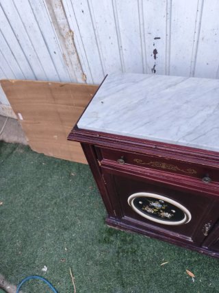 Mueble recibidor antiguo base mármol