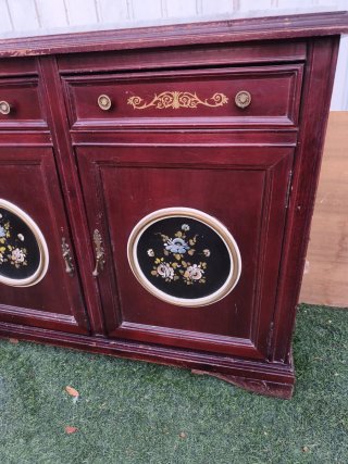 Mueble recibidor antiguo base mármol