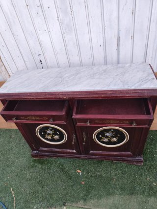 Mueble recibidor antiguo base mármol