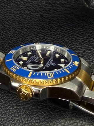 Reloj Rolex Dorado Plateado y Azul