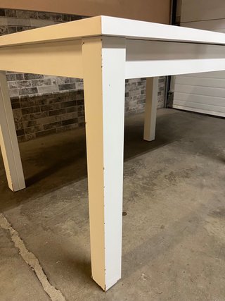 Mesa de comedor/salón extensible blanco brillo