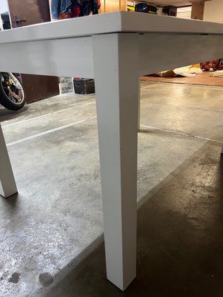 Mesa de comedor/salón extensible blanco brillo