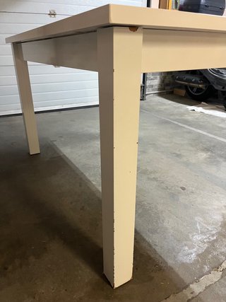 Mesa de comedor/salón extensible blanco brillo