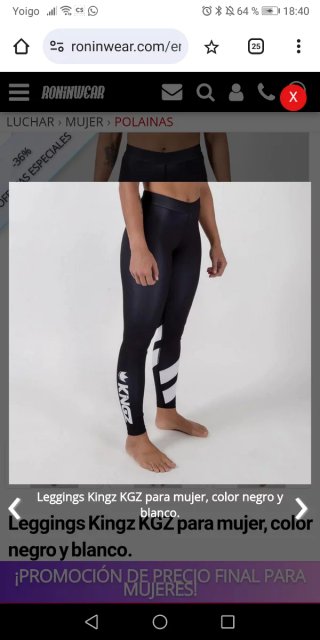 Leggings Kingz Jiu Jitsu Mujer Talla S