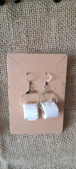 Pendientes Papel Higiénico Acero