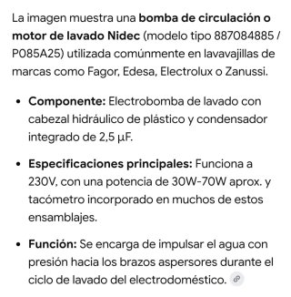 BOMBA LAVABAJILLAS