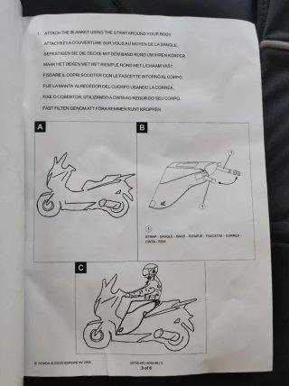 Cubre piernas Honda para scooter