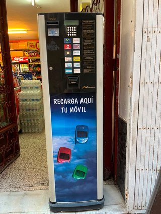 Máquina de recarga de móviles
