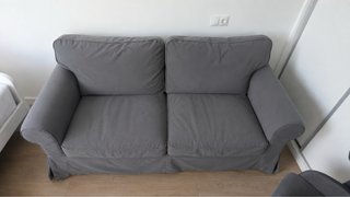 Sofá EKTORP IKEA Gris Tela