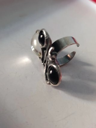 Anillo Plata 925 Moto Biker Ajustable
