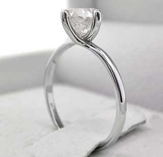 Anillo compromiso Oro Blanco 14k Diamante 1.51ct