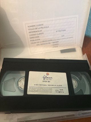 Cinta VHS Spiders Terror Español