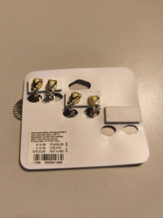 Pendientes clips Claire's dorados y plateados