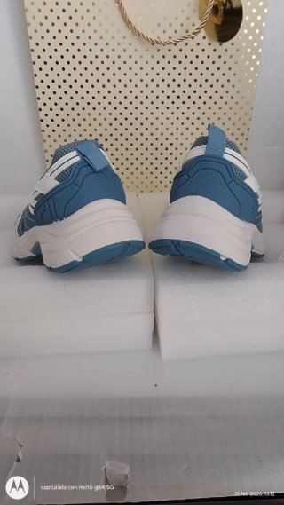 Zapatillas deportivas mujer azul y blanco