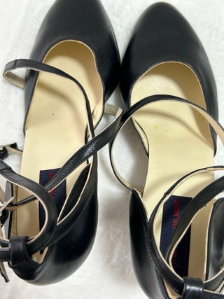 Zapatos de baile negros tacón piel talla 38 nuevos