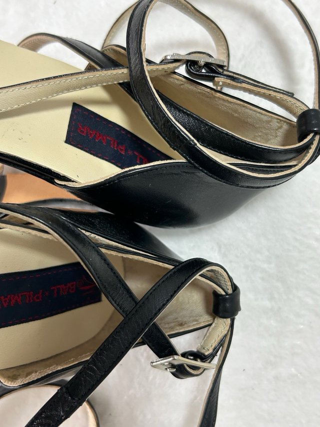 Zapatos de baile negros tacón piel talla 38 nuevos