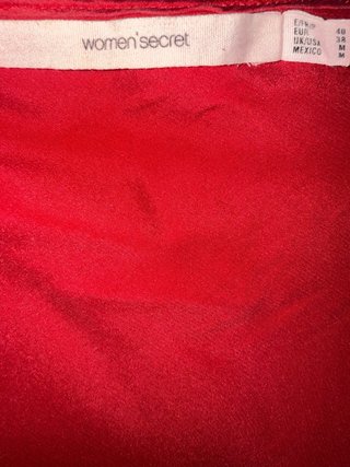 Camisón de seda rojo talla M