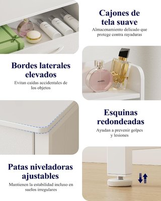 Tocador Maquillaje con Espejo y Luces LED