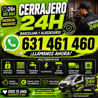 CERRAJERO 24HORAS URGENCIAS BCN