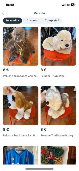 Lotto 4 peluches