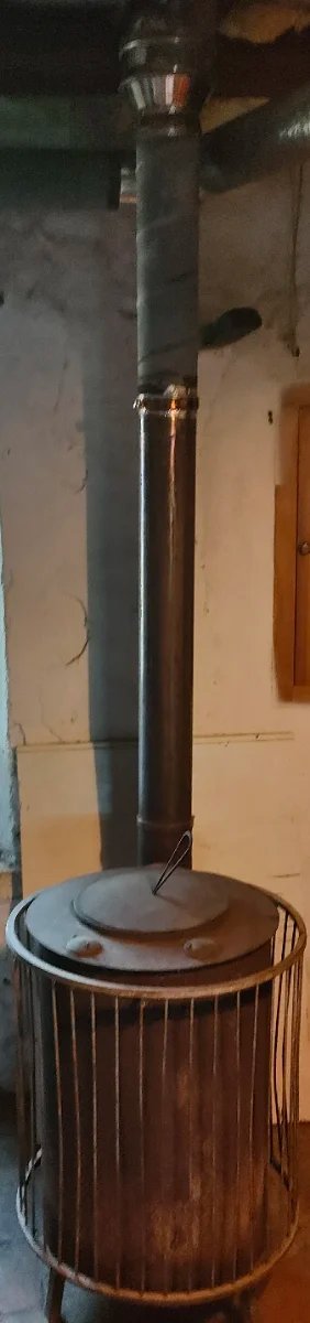 Estufa de leña con tubos