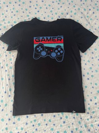 Camiseta Negra Gamer Talla M