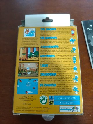 Juego Game Gear Los Schtroumpfs con caja y manual