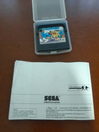 Juego Game Gear Los Schtroumpfs con caja y manual