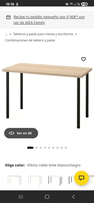 Mesa de madera y metal