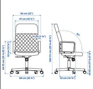 Silla de oficina Ikea RENBERGET Negra