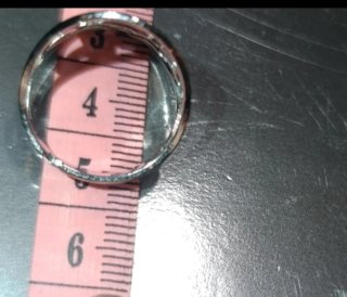 Anillo Acero Plateado Estrella Luna Ajustable 7.5