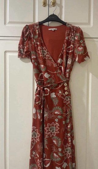 Vestido largo estampado floral caldera Talla S.