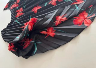 Blusón plisado estampado Las Dalias Ibz