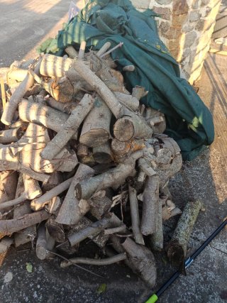 Leña para chimenea o barbacoa
