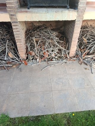 Leña para chimenea o barbacoa