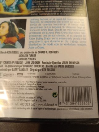 La Pasión de China Blue DVD descatalogado