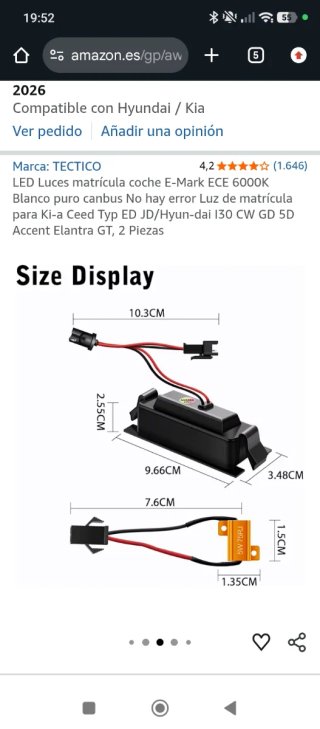 Luces LED matrícula TECTICO