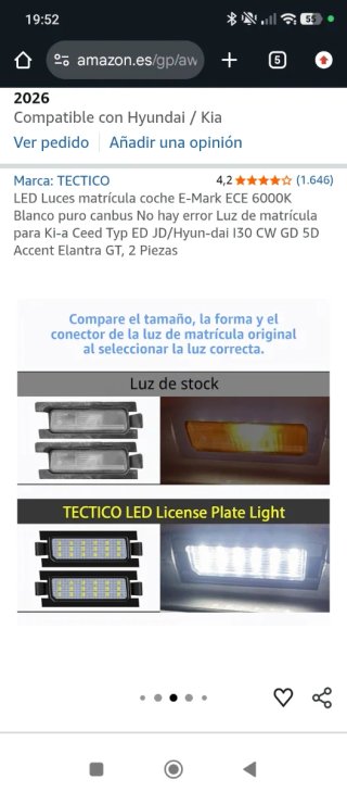 Luces LED matrícula TECTICO