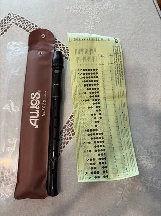 Flauta dulce soprano vintage Aulos Japan