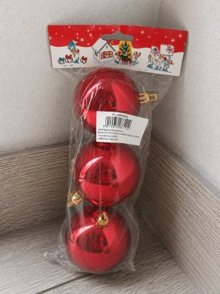 Pack Bolas Navidad Doradas, Plateadas y Rojas