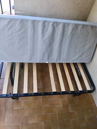 Sofá Cama Gris Tela