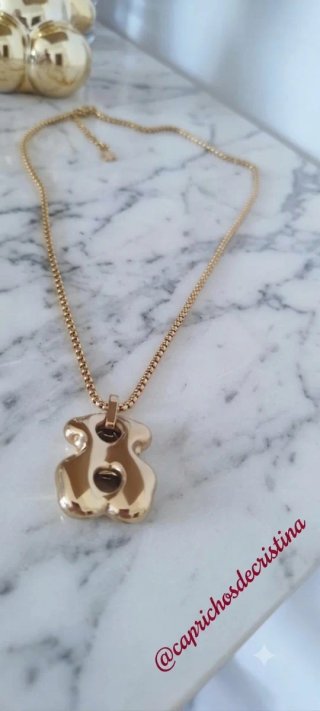 Cadena y colgante oso dorado.SOLO ENVIO